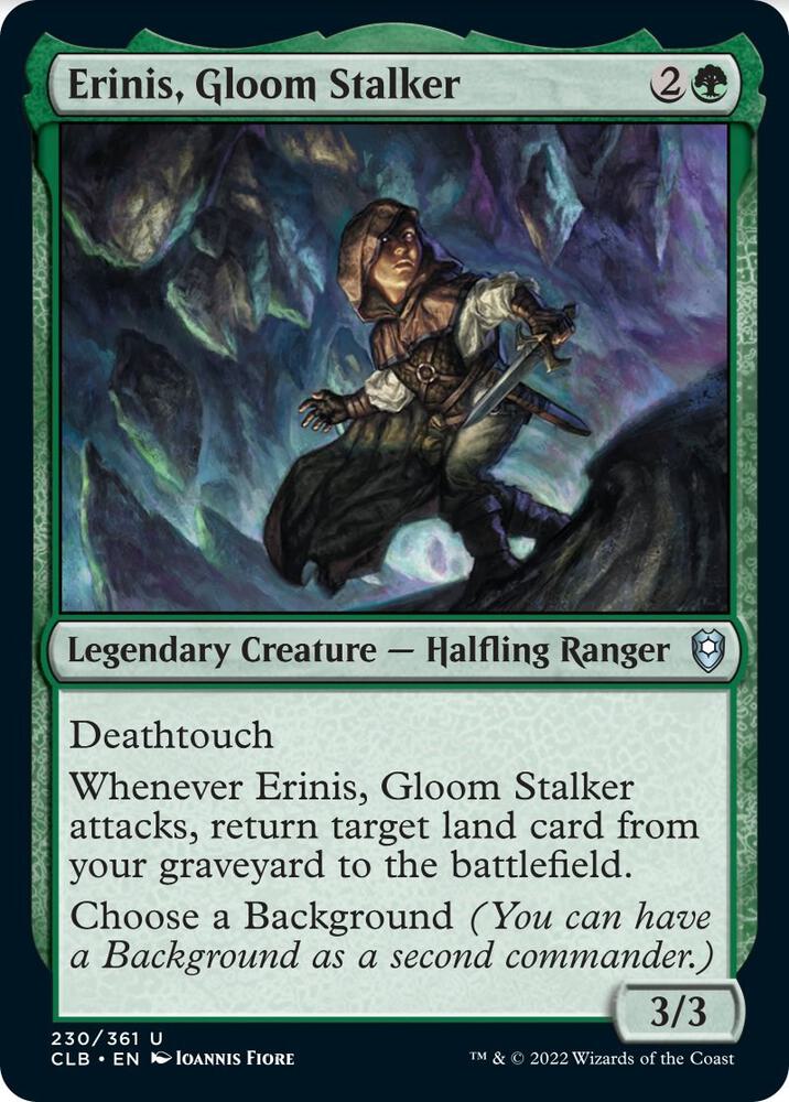 Erinis, Gloom Stalker 230 card from Commander Legends: Battle for Baldur's Gate