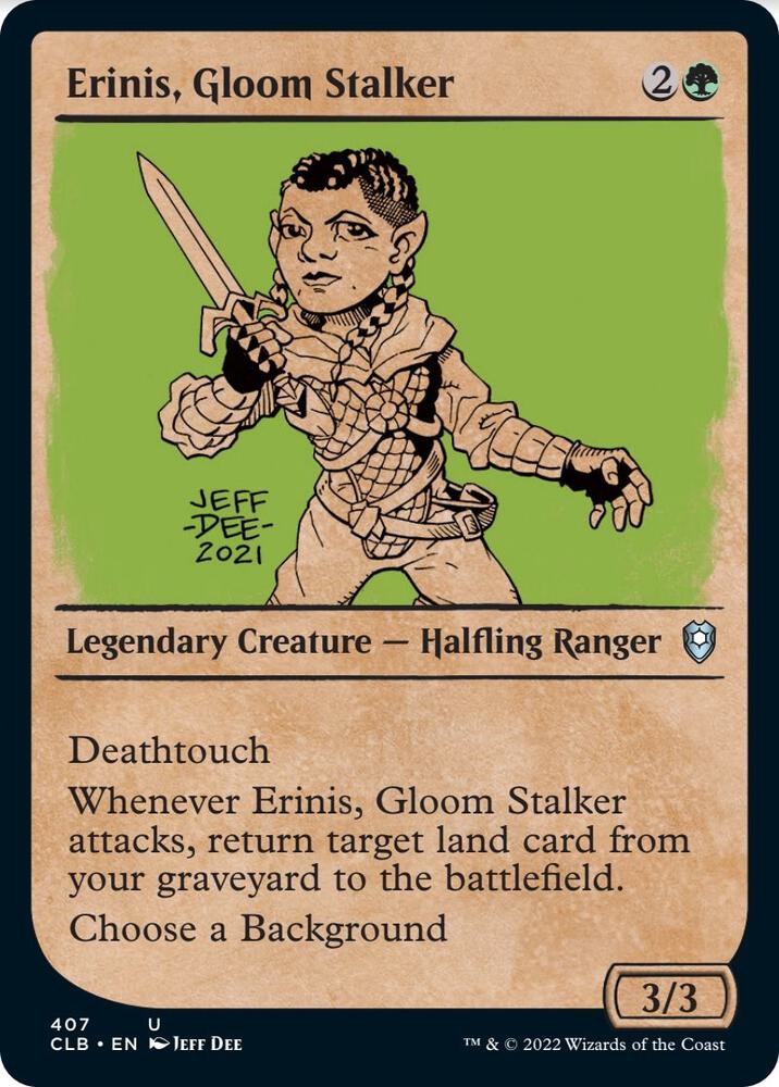 Erinis, Gloom Stalker (Showcase) 407 card from Commander Legends: Battle for Baldur's Gate