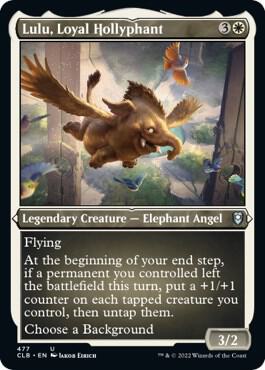 Lulu, Loyal Hollyphant (Foil Etched) 477 card from Commander Legends: Battle for Baldur's Gate