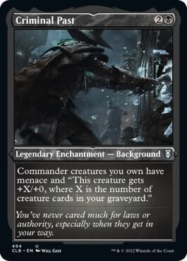 Criminal Past (Foil Etched) 494 card from Commander Legends: Battle for Baldur's Gate