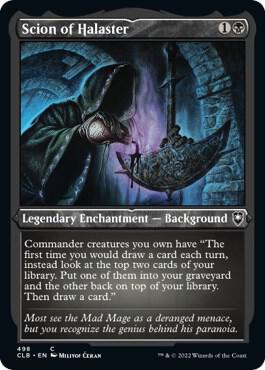 Scion of Halaster (Foil Etched) 498 card from Commander Legends: Battle for Baldur's Gate