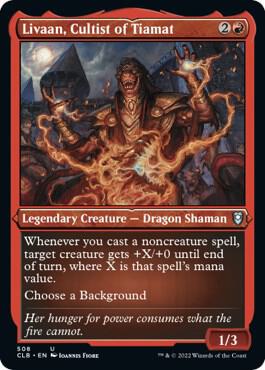 Livaan, Cultist of Tiamat (Foil Etched) 508 card from Commander Legends: Battle for Baldur's Gate