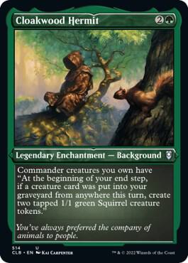 Cloakwood Hermit (Foil Etched) 514 card from Commander Legends: Battle for Baldur's Gate