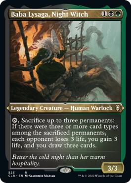 Baba Lysaga, Night Witch (Foil Etched) 525 card from Commander Legends: Battle for Baldur's Gate