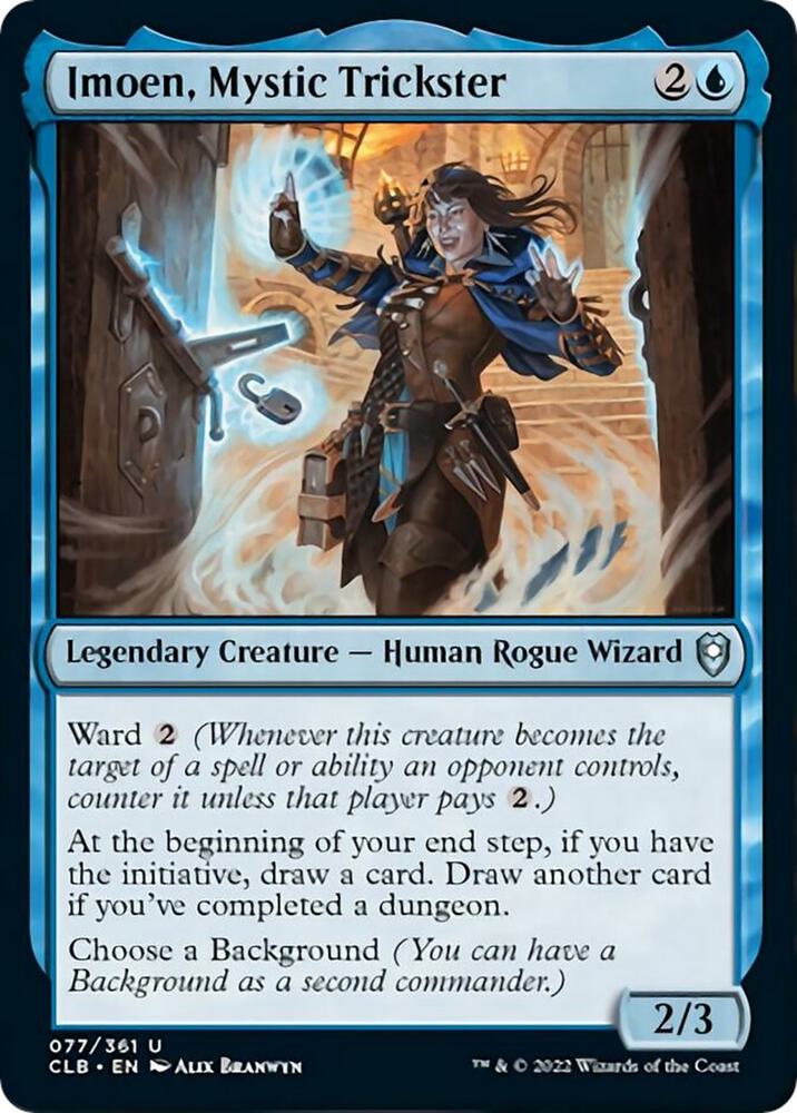 Imoen, Mystic Trickster 77 card from Commander Legends: Battle for Baldur's Gate