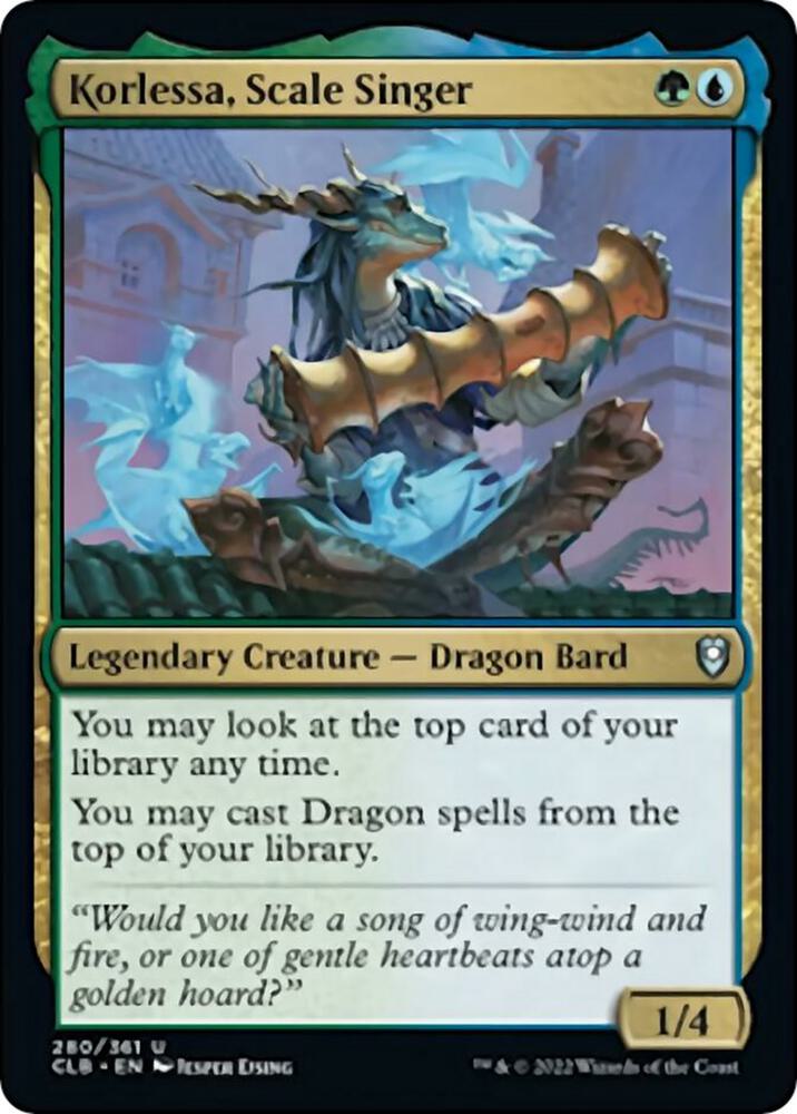 Korlessa, Scale Singer 280 card from Commander Legends: Battle for Baldur's Gate