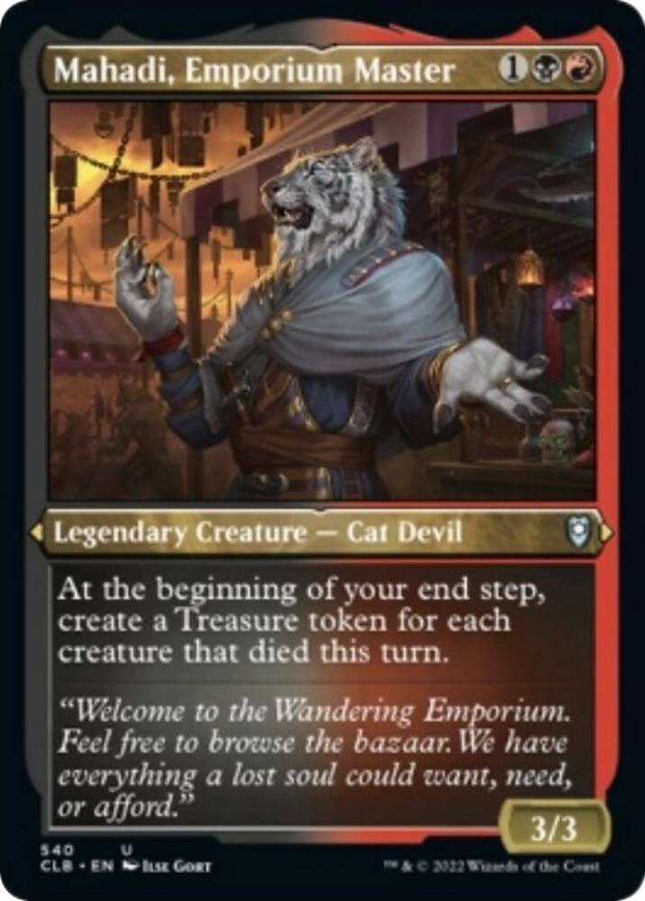Mahadi, Emporium Master (Foil Etched) 540 card from Commander Legends: Battle for Baldur's Gate