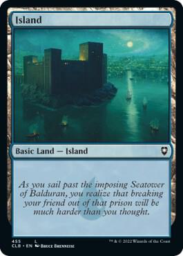 Island 455 card from Commander Legends: Battle for Baldur's Gate