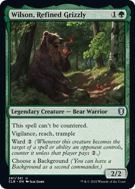 Wilson, Refined Grizzly 261 card from Commander Legends: Battle for Baldur's Gate