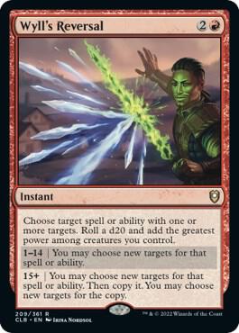 Wyll's Reversal 209 card from Commander Legends: Battle for Baldur's Gate