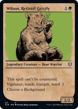 Wilson, Refined Grizzly (Showcase) 411 card from Commander Legends: Battle for Baldur's Gate