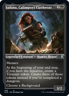 Safana, Calimport Cutthroat (Foil Etched) 496 card from Commander Legends: Battle for Baldur's Gate