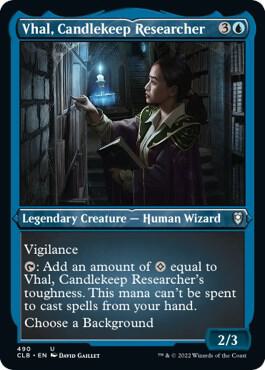 Vhal, Candlekeep Researcher (Foil Etched) 490 card from Commander Legends: Battle for Baldur's Gate