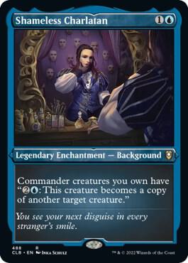 Shameless Charlatan (Foil Etched) 488 card from Commander Legends: Battle for Baldur's Gate