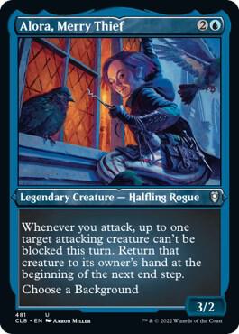 Alora, Merry Thief (Foil Etched) 481 card from Commander Legends: Battle for Baldur's Gate