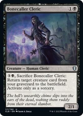 Bonecaller Cleric 117 card from Commander Legends: Battle for Baldur's Gate