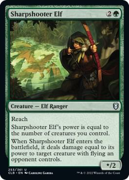 Sharpshooter Elf 253 card from Commander Legends: Battle for Baldur's Gate