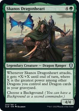 Skanos Dragonheart 255 card from Commander Legends: Battle for Baldur's Gate