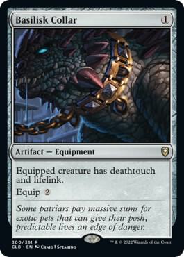 Basilisk Collar 300 card from Commander Legends: Battle for Baldur's Gate