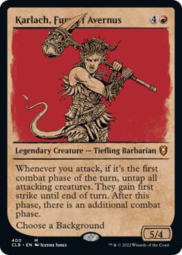 Karlach, Fury of Avernus (Showcase) 400 card from Commander Legends: Battle for Baldur's Gate