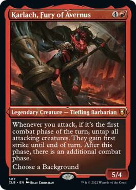 Karlach, Fury of Avernus (Foil Etched) 507 card from Commander Legends: Battle for Baldur's Gate