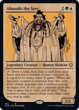 Alaundo the Seer (Showcase) 412 card from Commander Legends: Battle for Baldur's Gate
