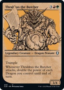 Thrakkus the Butcher (Showcase) 440 card from Commander Legends: Battle for Baldur's Gate