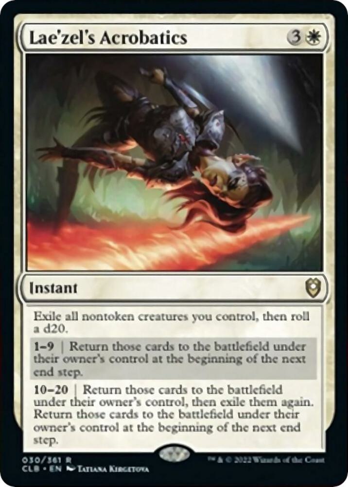Lae'zel's Acrobatics 30 card from Commander Legends: Battle for Baldur's Gate