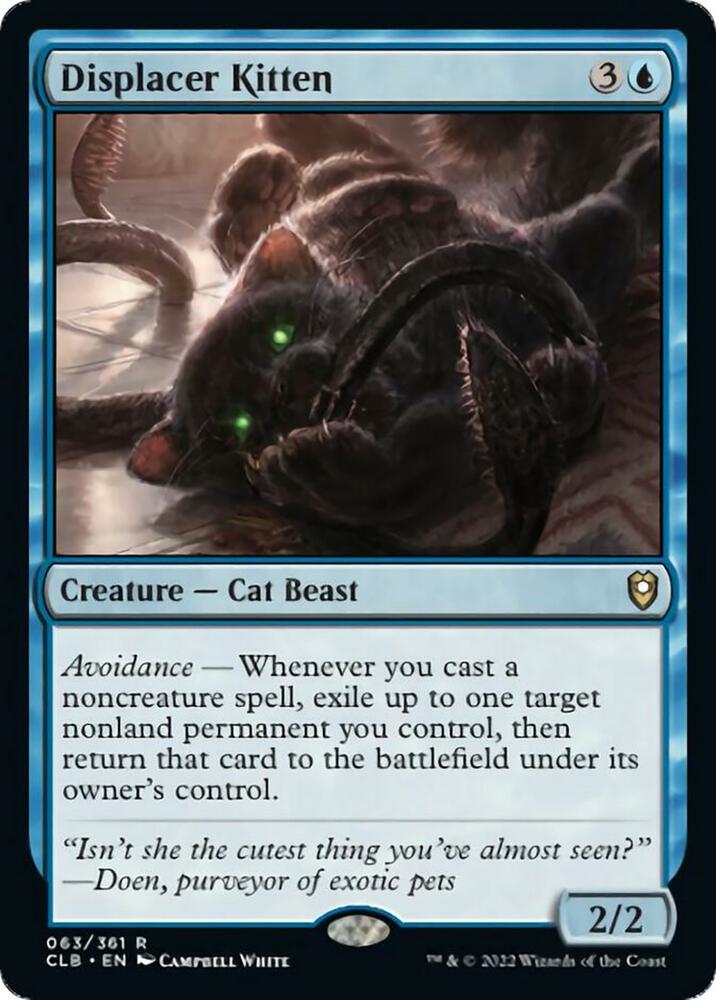 Displacer Kitten 63 card from Commander Legends: Battle for Baldur's Gate