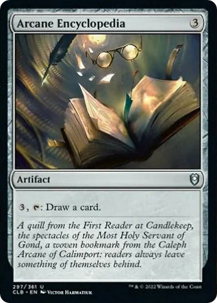 Arcane Encyclopedia 297 card from Commander Legends: Battle for Baldur's Gate
