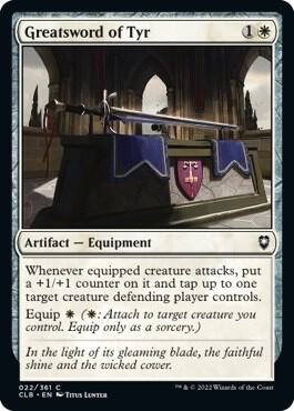 Greatsword of Tyr 22 card from Commander Legends: Battle for Baldur's Gate