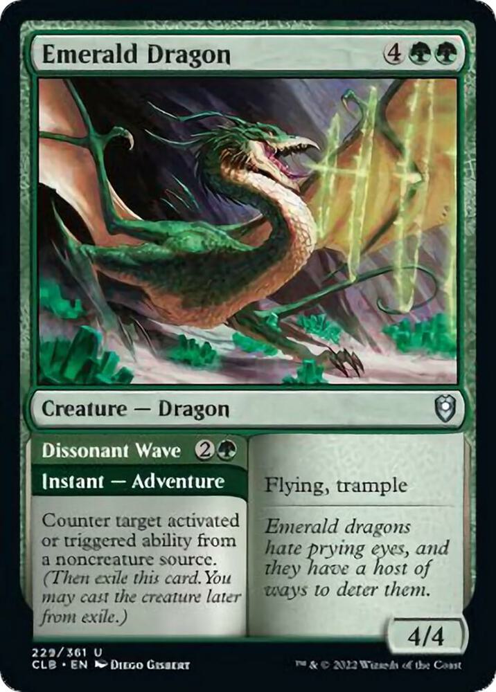 Emerald Dragon 229 card from Commander Legends: Battle for Baldur's Gate
