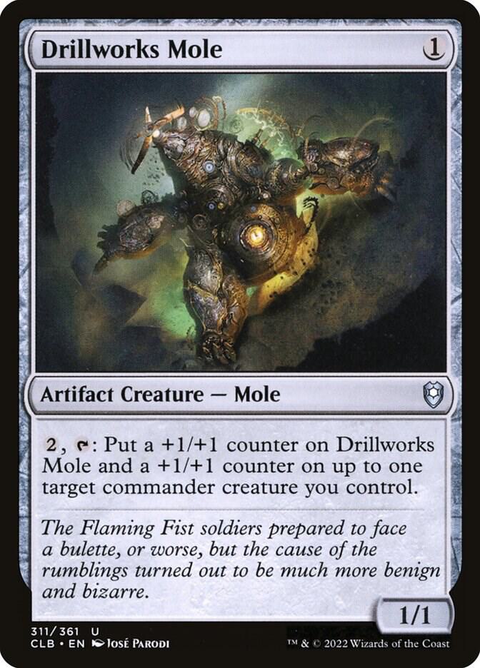 Drillworks Mole 311 card from Commander Legends: Battle for Baldur's Gate