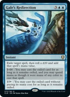 Gale's Redirection 73 card from Commander Legends: Battle for Baldur's Gate