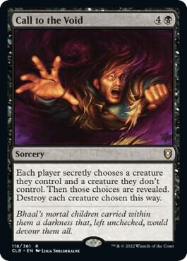 Call to the Void 118 card from Commander Legends: Battle for Baldur's Gate