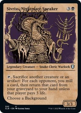 Sivriss, Nightmare Speaker (Showcase) 393 card from Commander Legends: Battle for Baldur's Gate