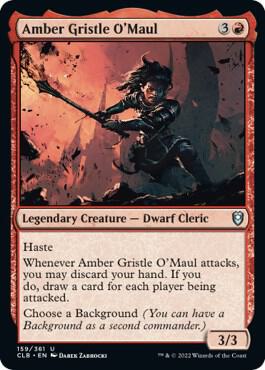Amber Gristle O'Maul 159 card from Commander Legends: Battle for Baldur's Gate