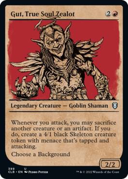 Gut, True Soul Zealot (Showcase) 399 card from Commander Legends: Battle for Baldur's Gate
