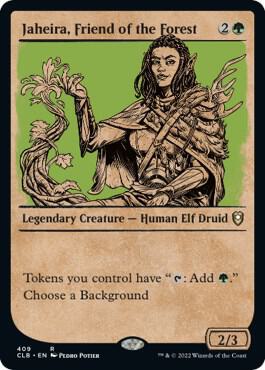 Jaheira, Friend of the Forest (Showcase) 409 card from Commander Legends: Battle for Baldur's Gate