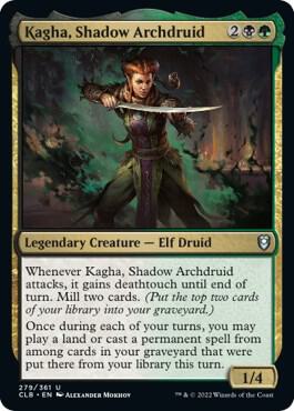 Kagha, Shadow Archdruid 279 card from Commander Legends: Battle for Baldur's Gate