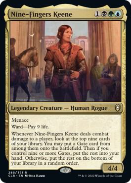 Nine-Fingers Keene 289 card from Commander Legends: Battle for Baldur's Gate