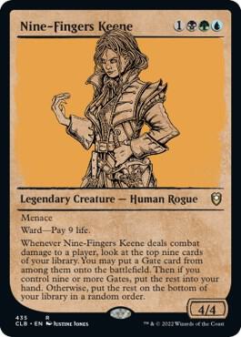 Nine-Fingers Keene (Showcase) 435 card from Commander Legends: Battle for Baldur's Gate