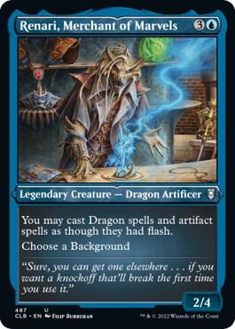 Renari, Merchant of Marvels (Foil Etched) 487 card from Commander Legends: Battle for Baldur's Gate