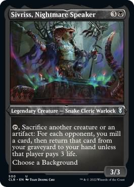 Sivriss, Nightmare Speaker (Foil Etched) 500 card from Commander Legends: Battle for Baldur's Gate