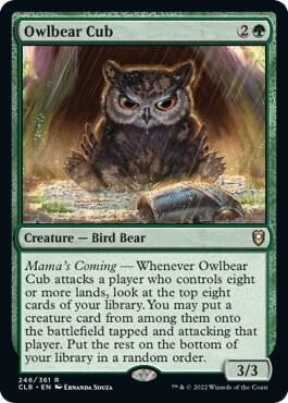 Owlbear Cub 246 card from Commander Legends: Battle for Baldur's Gate