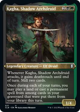 Kagha, Shadow Archdruid (Foil Etched) 537 card from Commander Legends: Battle for Baldur's Gate