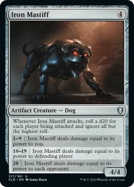 Iron Mastiff 317 card from Commander Legends: Battle for Baldur's Gate