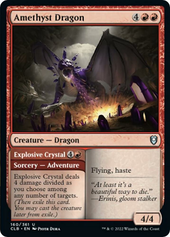 Amethyst Dragon 160 card from Commander Legends: Battle for Baldur's Gate