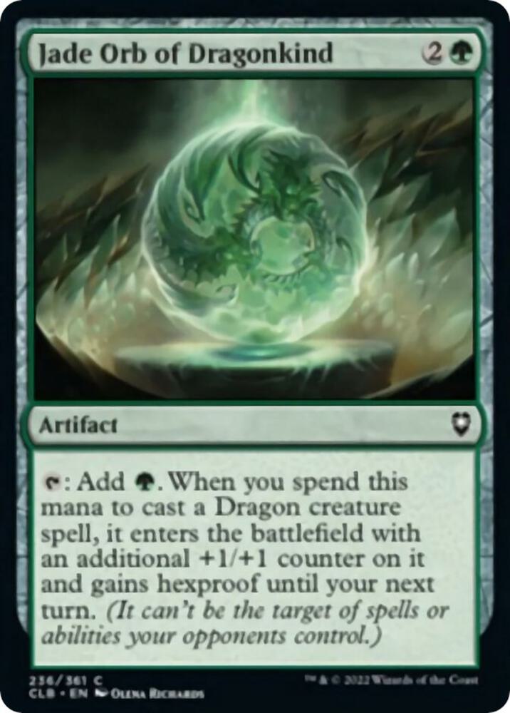 Jade Orb of Dragonkind 236 card from Commander Legends: Battle for Baldur's Gate