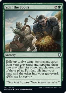 Split the Spoils 257 card from Commander Legends: Battle for Baldur's Gate